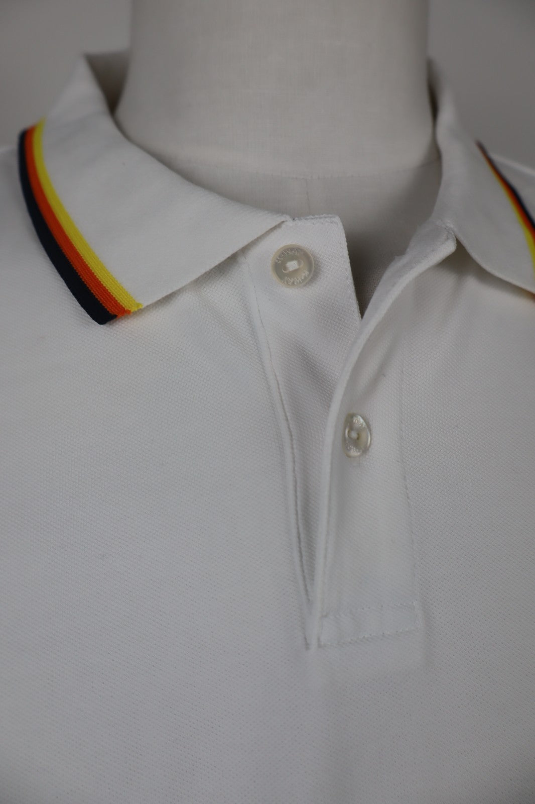 KWAY MAGLIA POLO UOMO COTONE TG XL MAN COTTON T-SHIRT CASUAL VINTAGE BIANCO