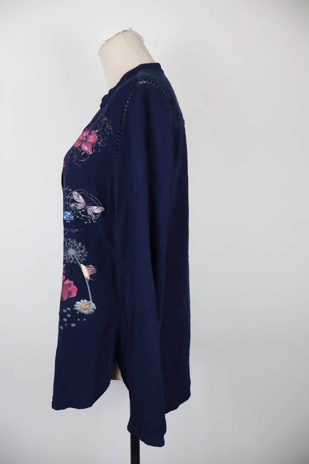 DESIGUAL CAMICIA  DONNA TG. M WOMAN SHIRT CASUAL VINTAGE COTONE