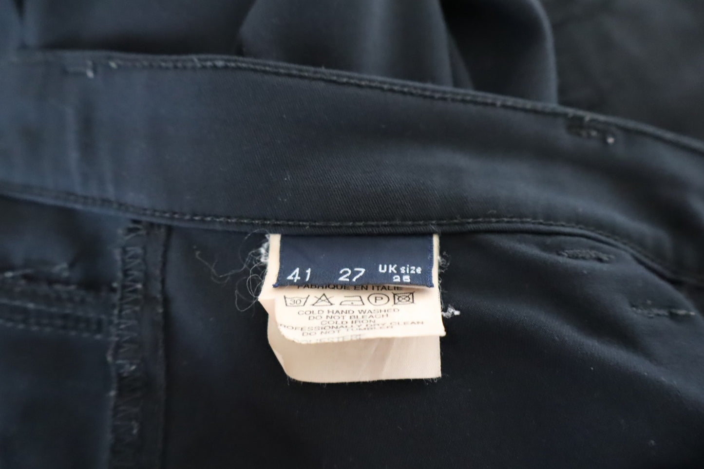 TRUSSARDI JEANS PANTALONE DONNA TG 41 27 WOMAN VINTAGE PANTS LYCRA LOGO NERO