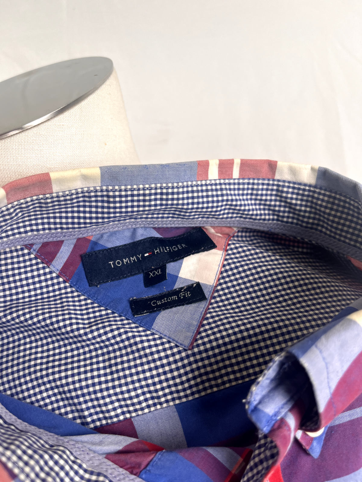 TOMMY HILFIGER CAMICIA COTONE SHIRT UOMO Tg. 2XL MAN VINTAGE CASUAL COTTON