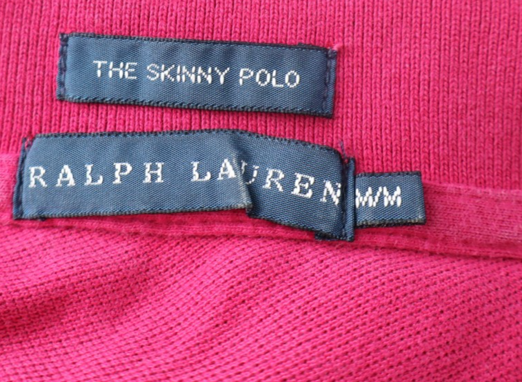RALPH LAUREN SKINNY POLO MAGLIA UOMO COTONE TG M MAN SHIRT CASUAL VINTAGE