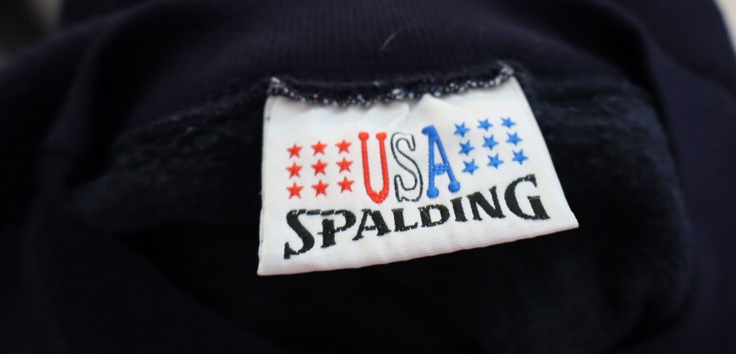 SPALDING FELPA MAGLIA UOMO Tg S MAN SPORT JACKET SWEATSHIRT VINTAGE COTONE