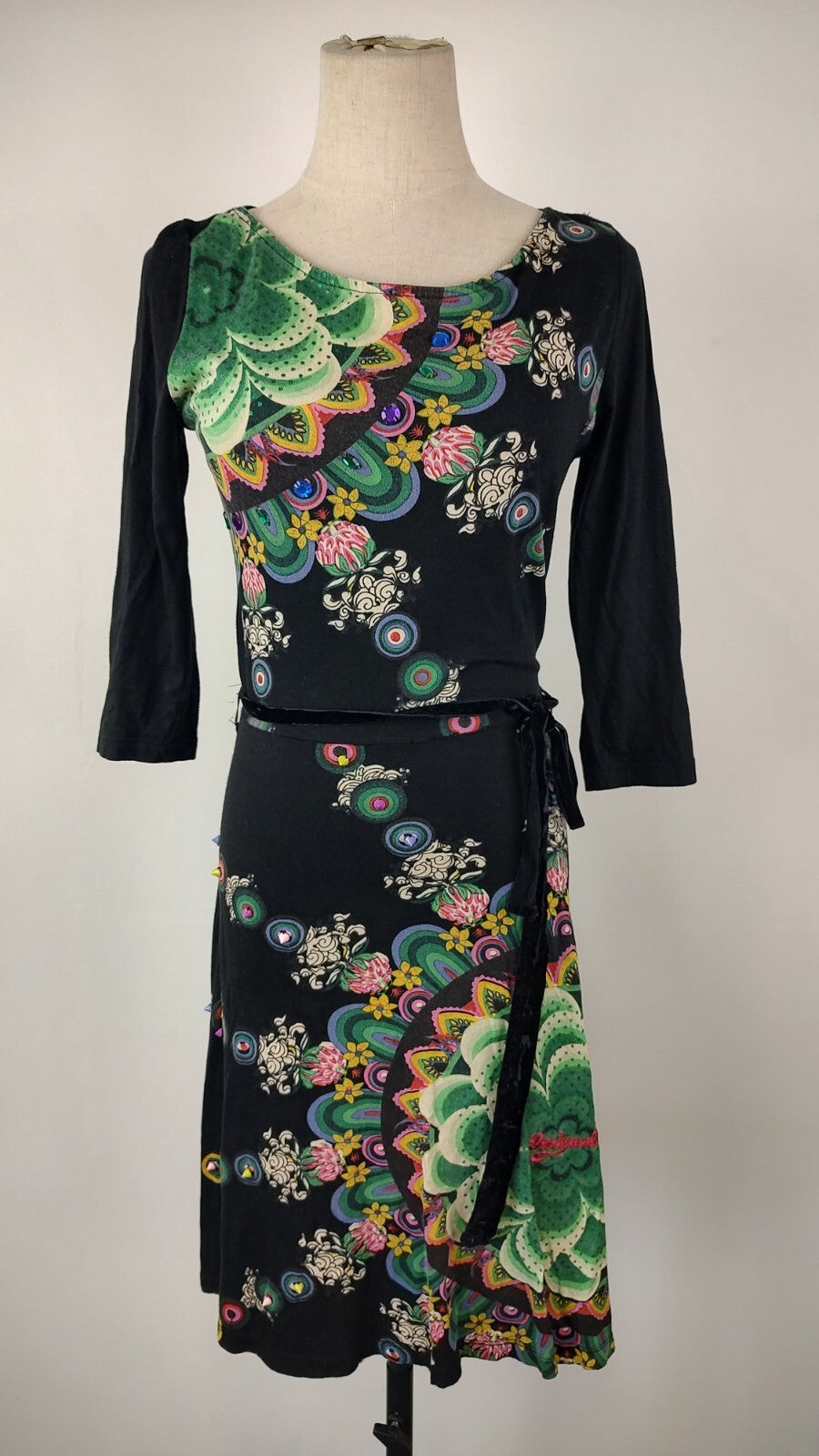 DESIGUAL VESTITO DONNA TG. M  WOMAN CASUAL VINTAGE DRESS