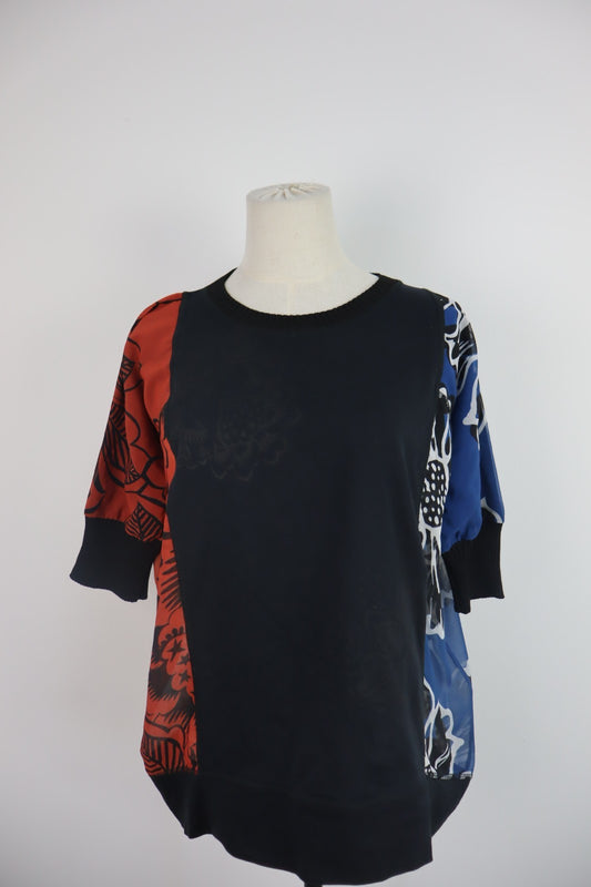 DESIGUAL MAGLIA DONNA TG. M WOMAN CASUAL VINTAGE T-SHIRT  TOP CANOTTA COTONE