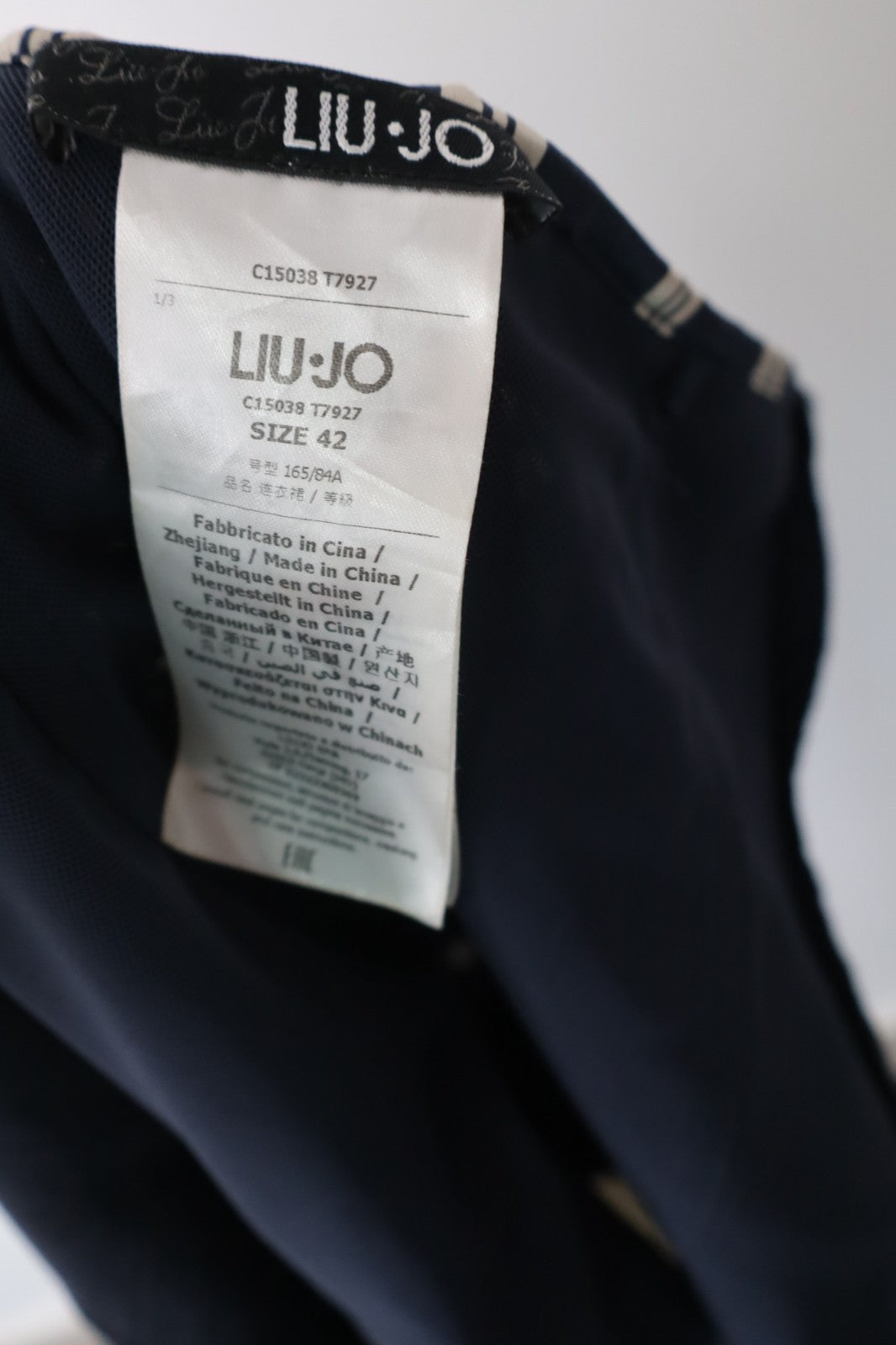 LIU JO COMPLETO DONNA PANTALONE Tg. 42 SALOPETTE ONE PIECE VINTAGE CINTURA SETA