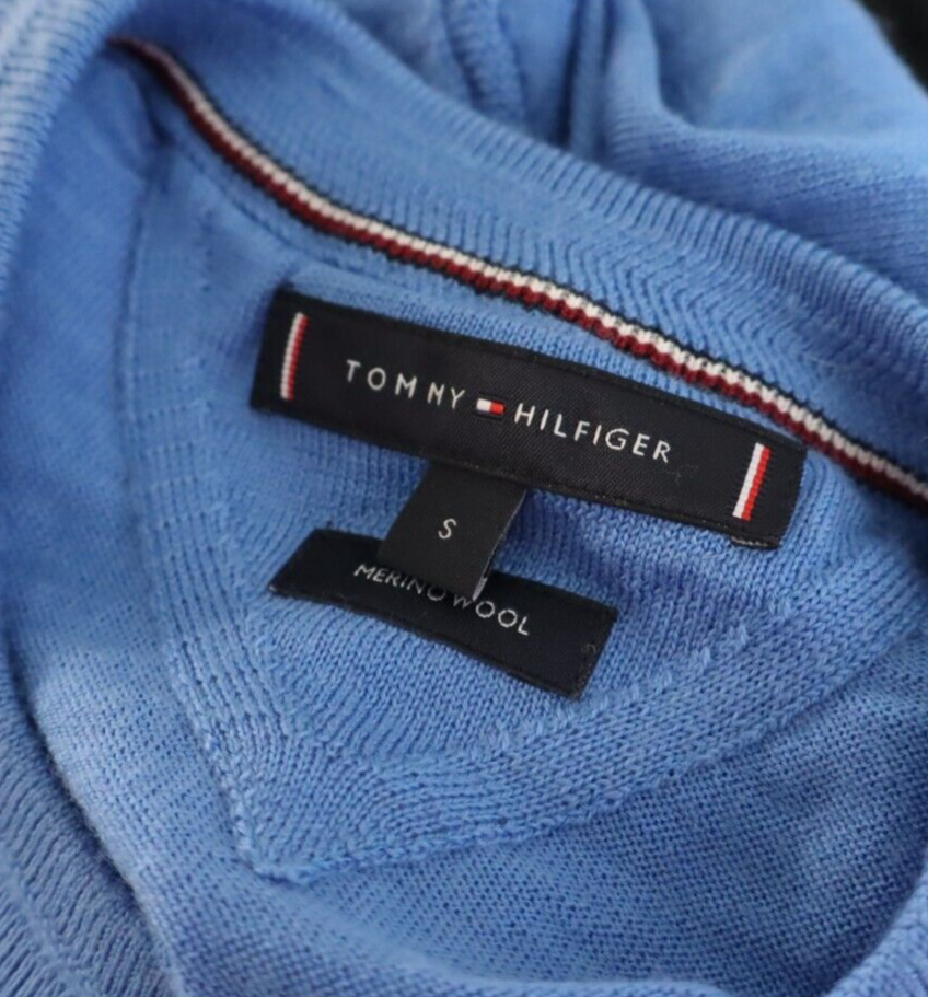 TOMMY HILFIGER MAGLIONE UOMO Tg. S MAN SWEATER CASUAL VINTAGE WOOL LANA MERINOS