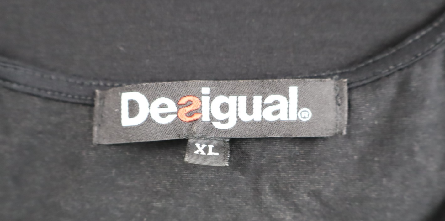 DESIGUAL  VESTITO ABITO DONNA TG.  XL SHORT WOMAN CASUAL VINTAGE DRESS