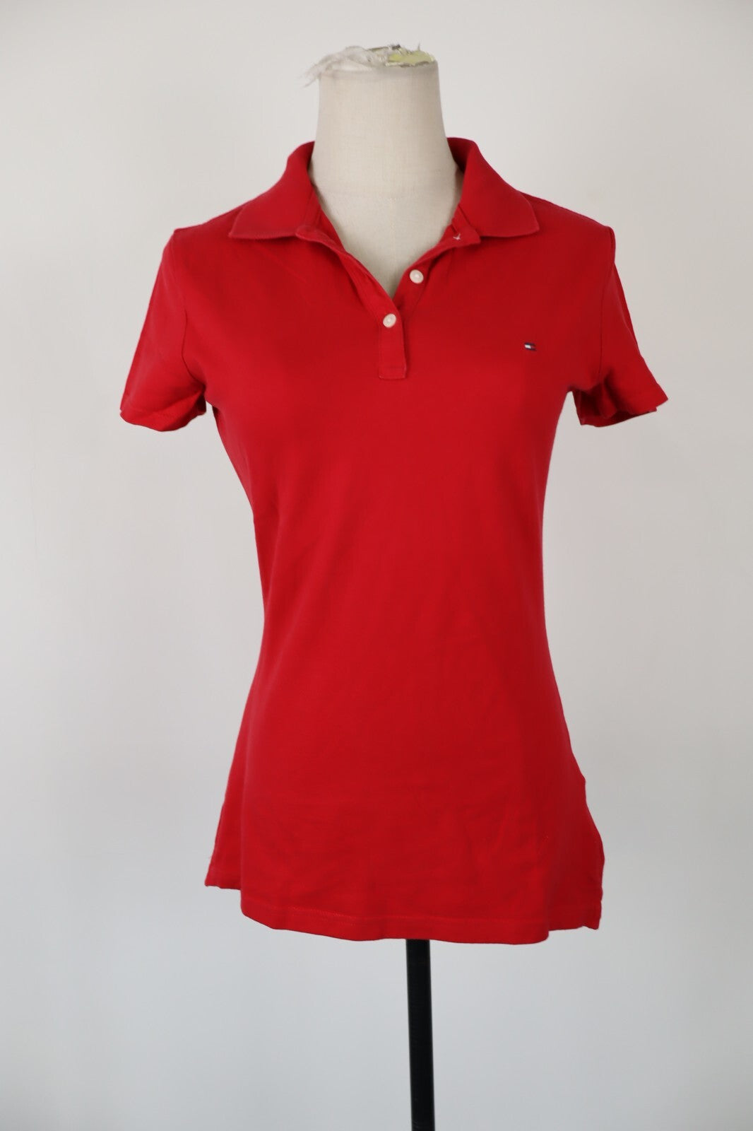 TOMMY HILFIGER POLO MAGLIA DONNA COTONE TG. S WOMAN SHIRT CASUAL VINTAGE