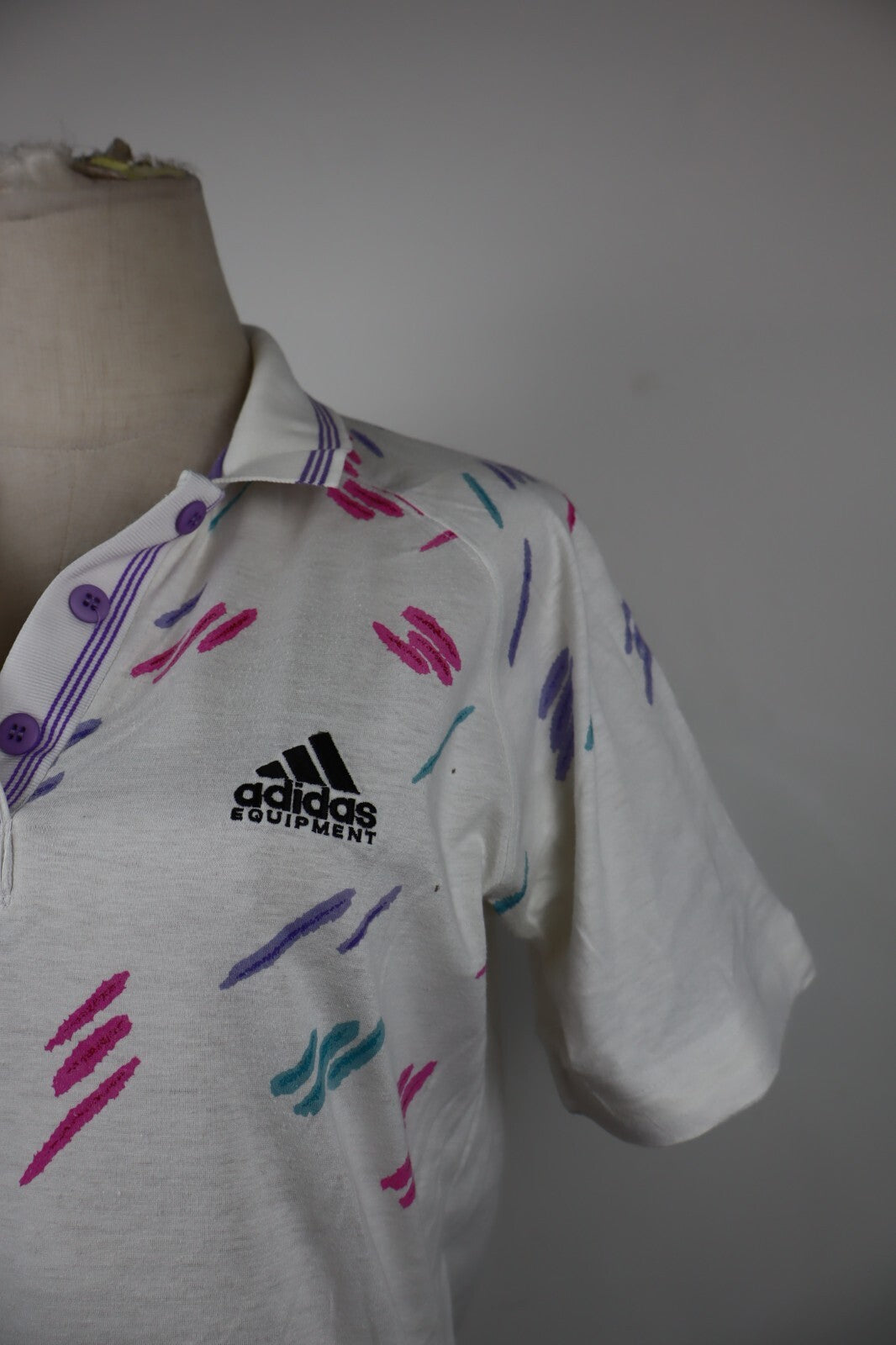 ADIDAS EQUIPMENT MAGLIA POLO TENNIS DONNA TG D36 F38 WOMAN VINTAGE T-SHIRT SPORT