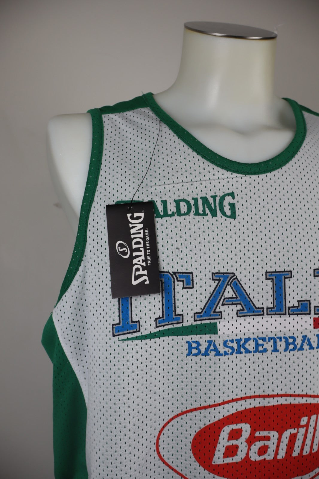 SPALDING ITALIA CANOTTA MAGLIA BASKET UOMO XL T-SHIRT MAN SPORT DOUBLE FACE TAG