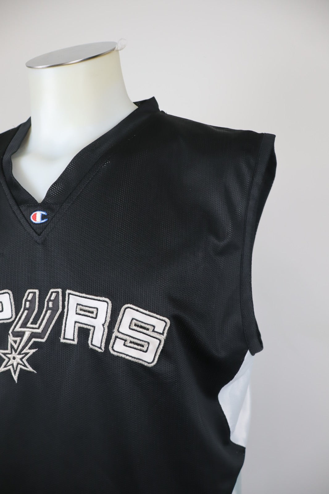 CHAMPION SPURS MAGLIA SMANICATA CANOTTA BASKET T-SHIRT UOMO TG L SHIRT SPORT
