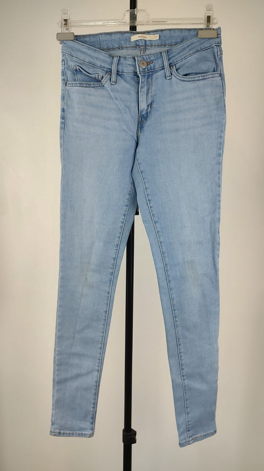 LEVI'S 711 PANTALONE DENIM JEANS DONNA TG W27 41 WOMAN VINTAGE PANTS