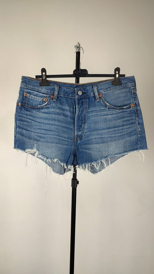 LEVI'S 501 PANTALONCINO DENIM JEANS DONNA TG W32\46 WOMAN VINTAGE SHORTS