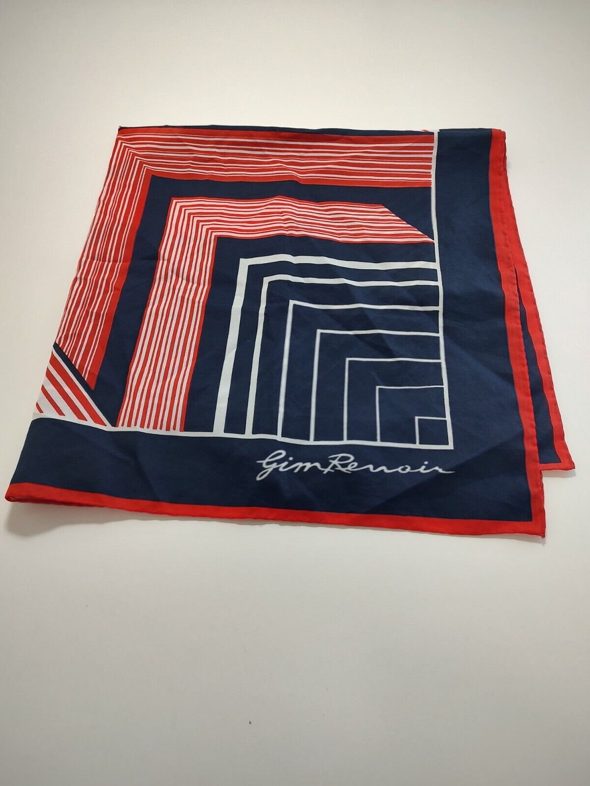 GIM RENOIR FOULARD 100% SILK SETA SCARVES SCARF SQUARE MADE ITALY UNISEX