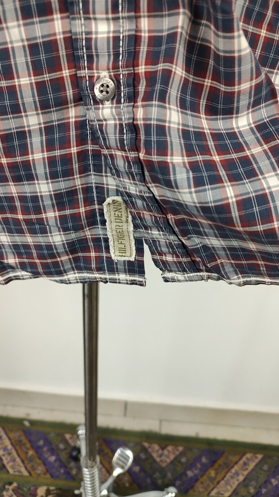 HILFIGER CAMICIA SHIRT UOMO Tg L MAN VINTAGE CASUAL COTONE