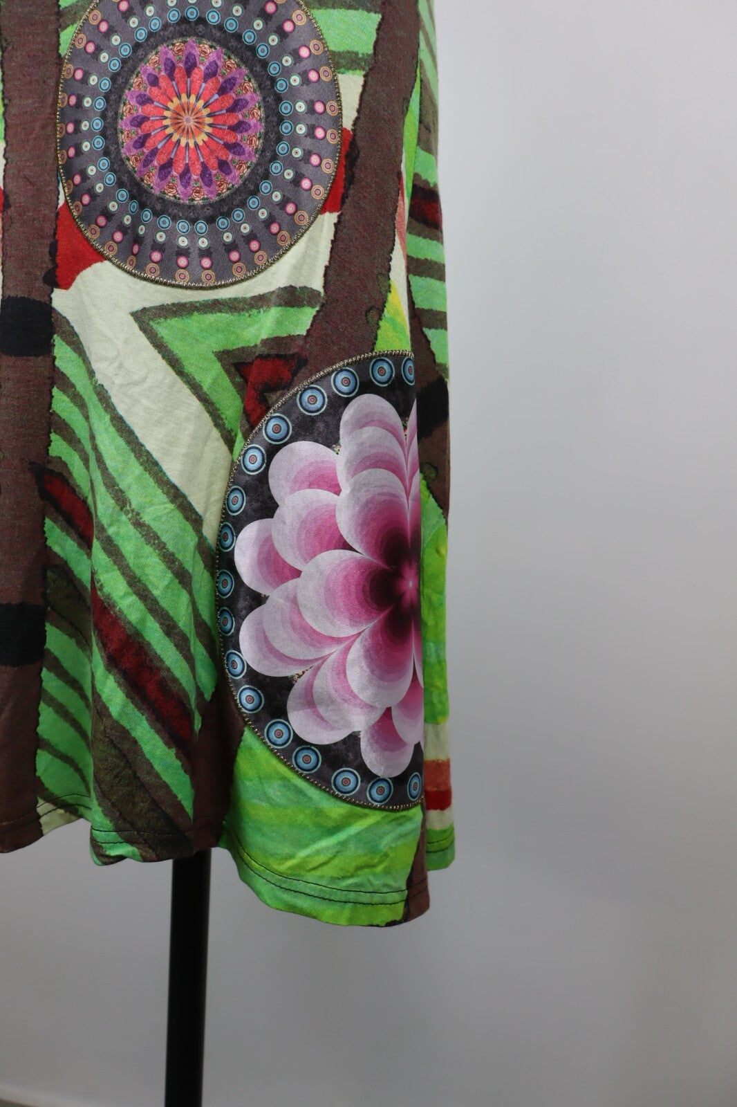 DESIGUAL VESTITO ABITO MEZZE MANICHE DONNA TG. M WOMAN CASUAL VINTAGE DRESS