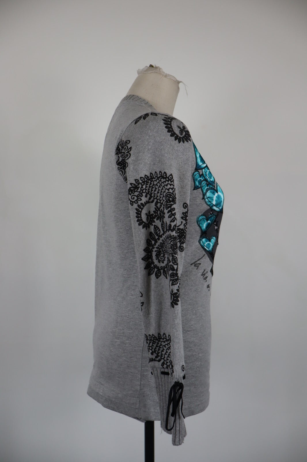 DESIGUAL MAGLIA DONNA TG. M WOMAN VINTAGE T-SHIRT CASUAL COTONE COTTON