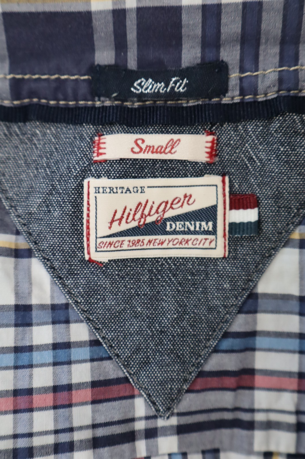 TOMMY HILFIGER CAMICIA UOMO TG S MAN CASUAL VINTAGE SHIRT COTONE SLIM FIT