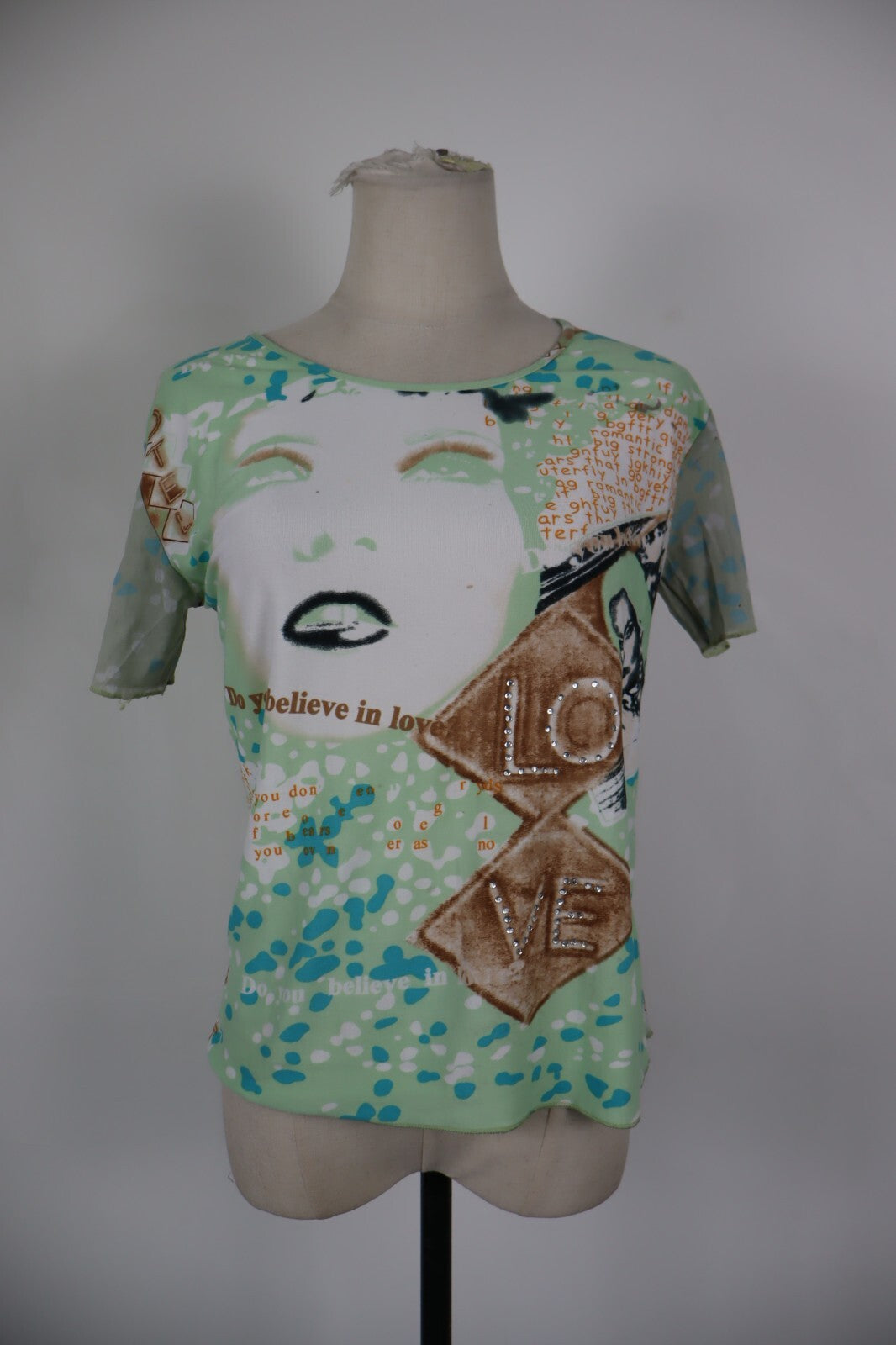 CALVIN KLEIN JEANS MAGLIA DONNA TG. M WOMAN CASUAL VINTAGE T-SHIRT TOP