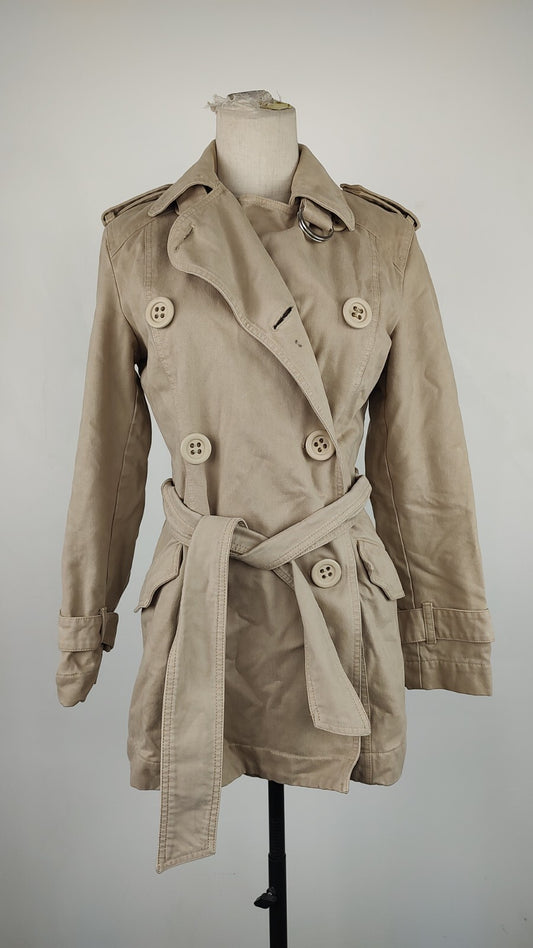 MAX & CO CAPPOTTO TRENCH DONNA Tg 38 WOMAN COTONE COAT VINTAGE CASUAL MADE ITALY