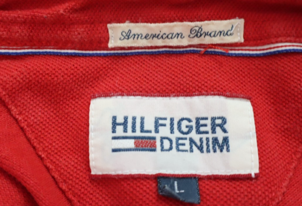 TOMMY HILFIGER DENIM POLO MAGLIA UOMO COTONE L MAN COTTON SHIRT CASUAL VINTAGE