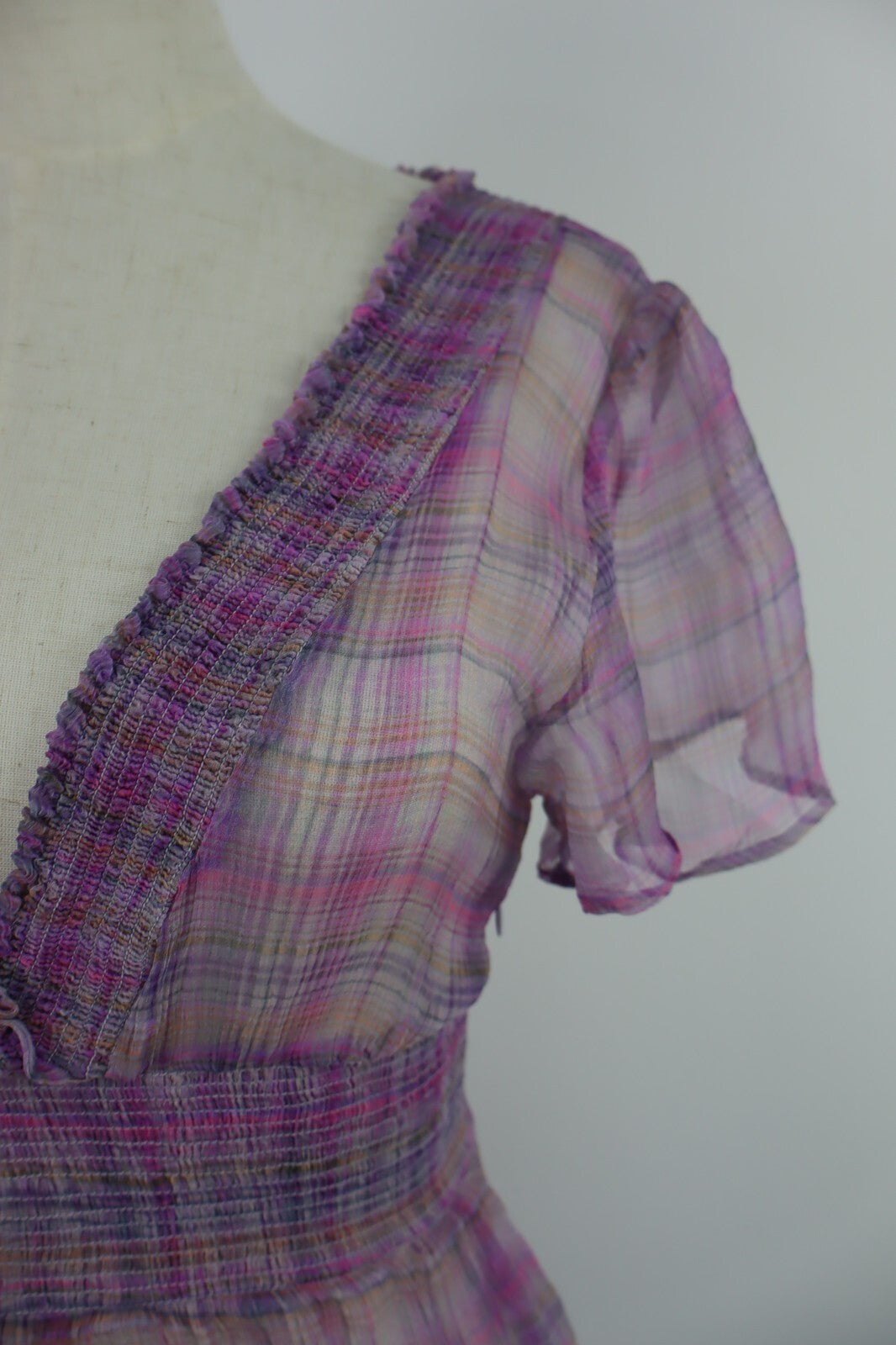 MAX & CO VESTITO ABITO VELATO DONNA WOMAN TG S DRESS CASUAL VINTAGE