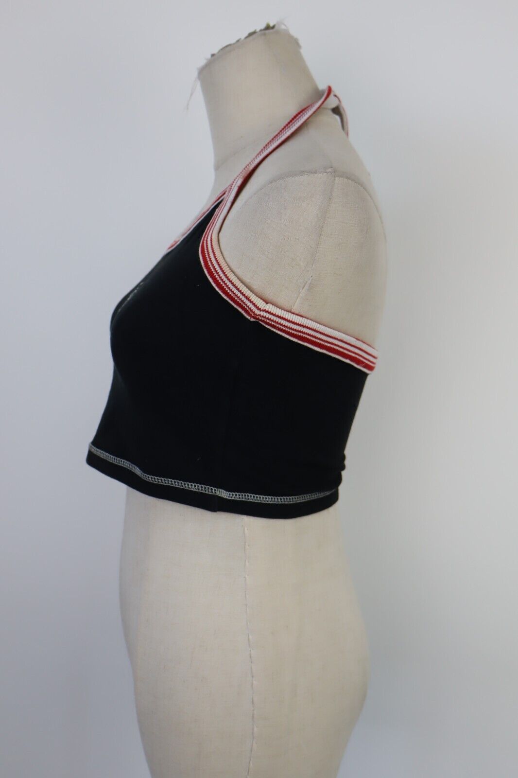 MAGLIA CROP TOP DONNA M WOMAN T-SHIRT STREETWEAR STAMPA LOGO URBAN Y2K 2000'S