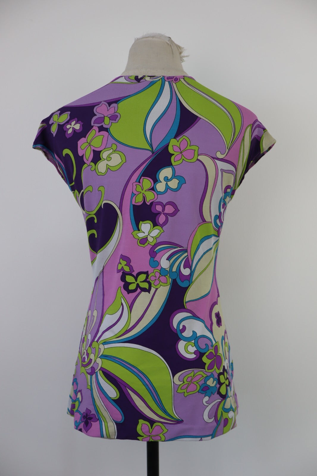 MAGLIA SLIP TOP DONNA TG L WOMAN T-SHIRT FUNKY FAIR GROOVY RVINTAGE Y2K 2000'S