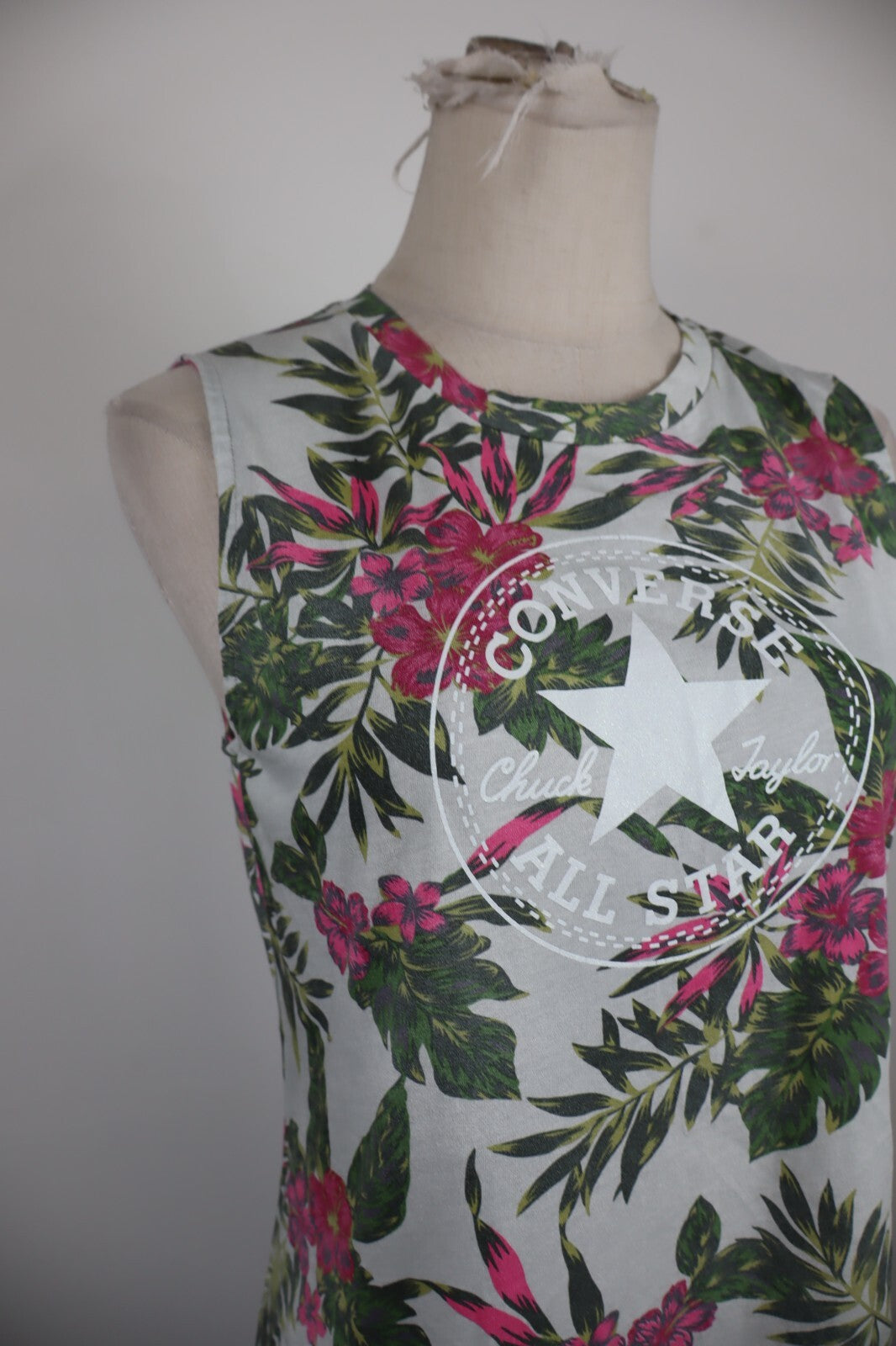 CONVERSE MAGLIA LUNGA SMANICATA DONNA TG. S WOMAN CASUAL VINTAGE T-SHIRT COTONE