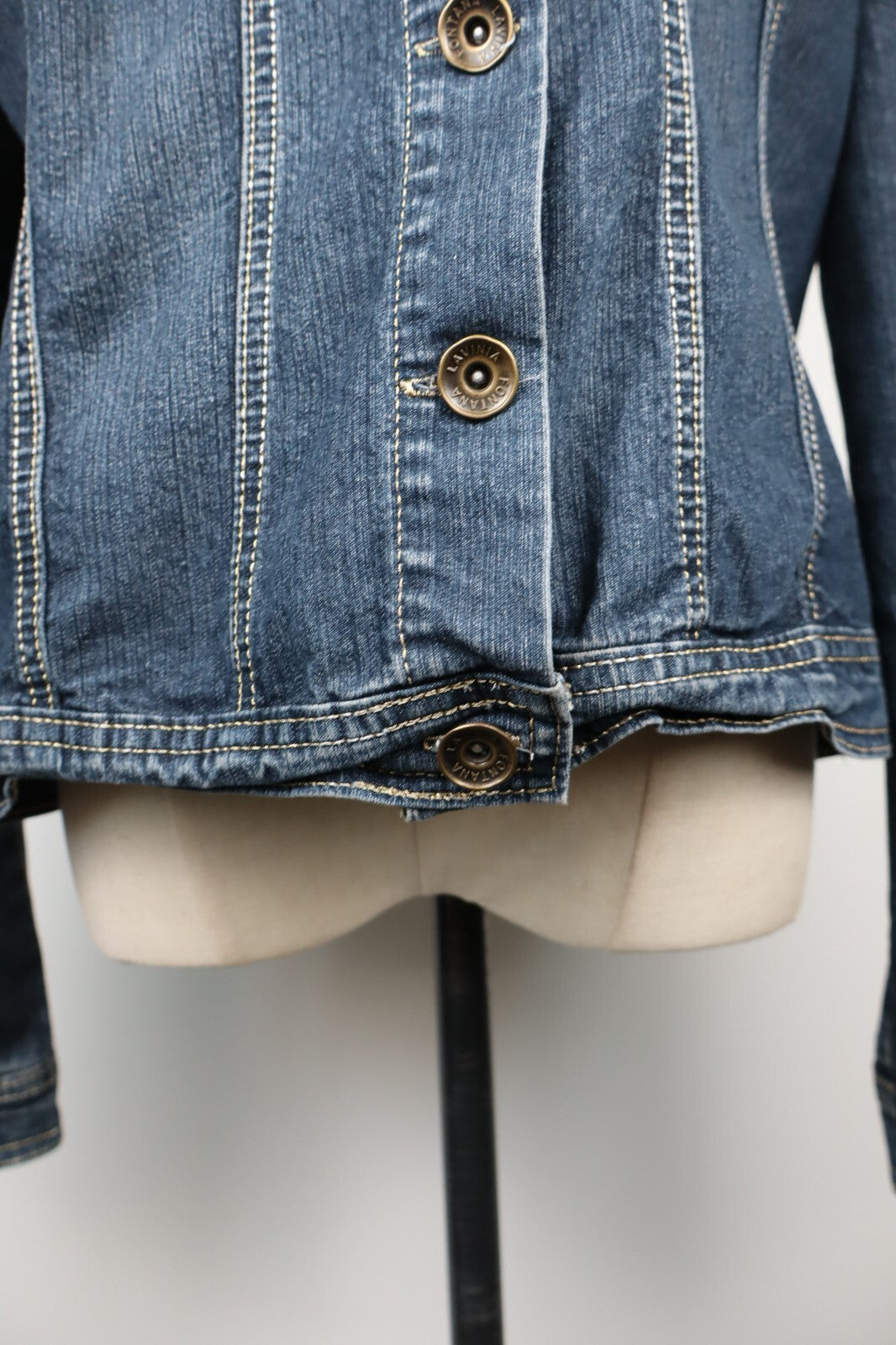 LAVINIA FONTANA GIUBBINO JEANS DENIM DONNA Tg M WOMAN CASUAL VINTAGE JACKET