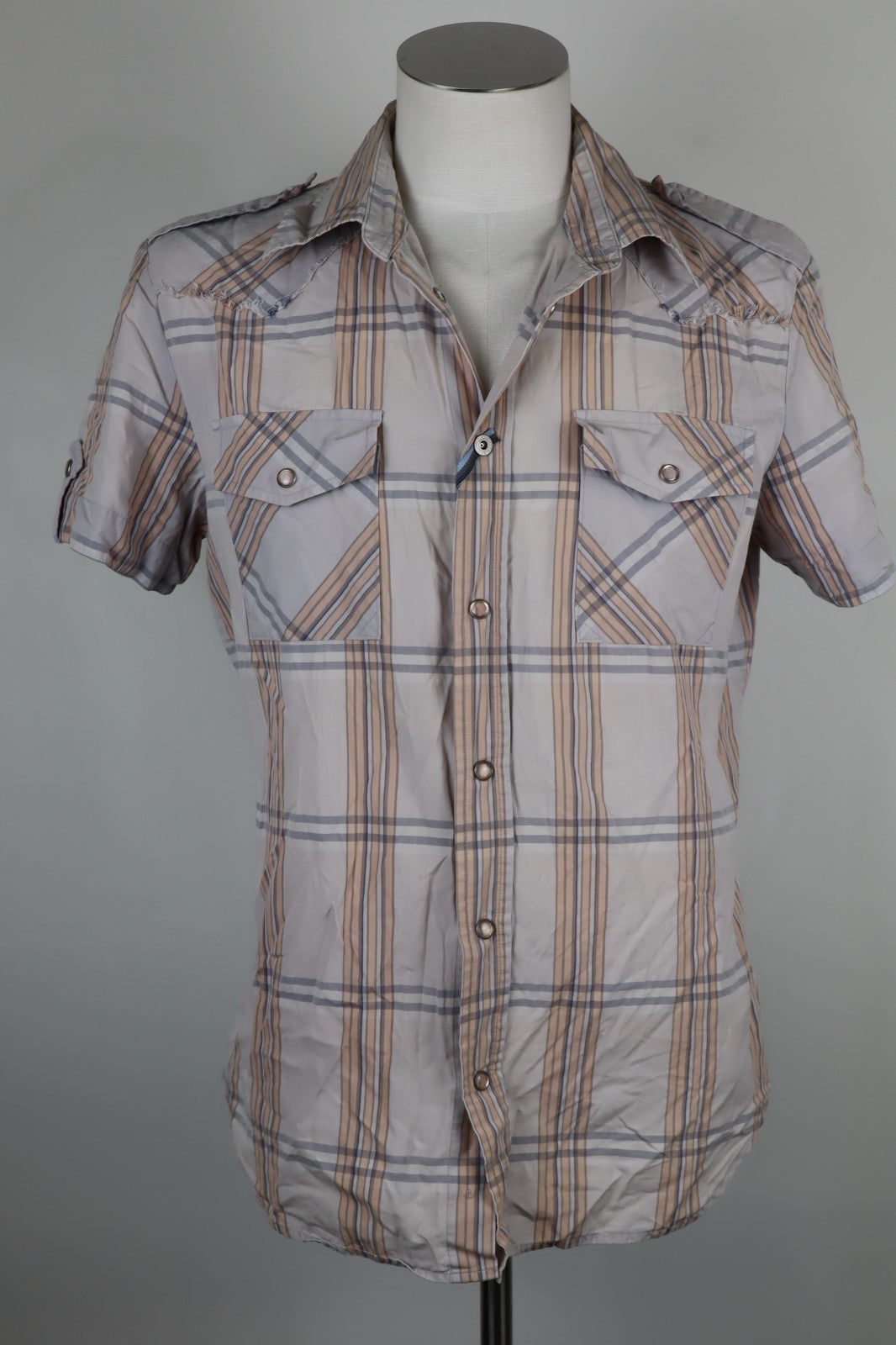 DIESEL CAMICIA UOMO TG. L MAN CASUAL VINTAGE SHIRT COTONE ITALY 100% COTONE