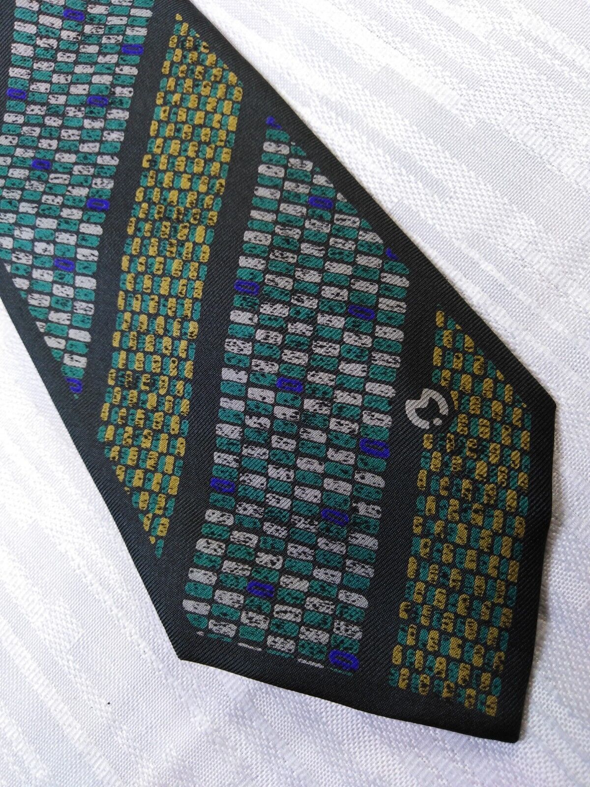 MILA SHON UOMO 100%  SILK TIE SETA CRAVATTA NECKTIE MADE IN ITALY VINTAGE