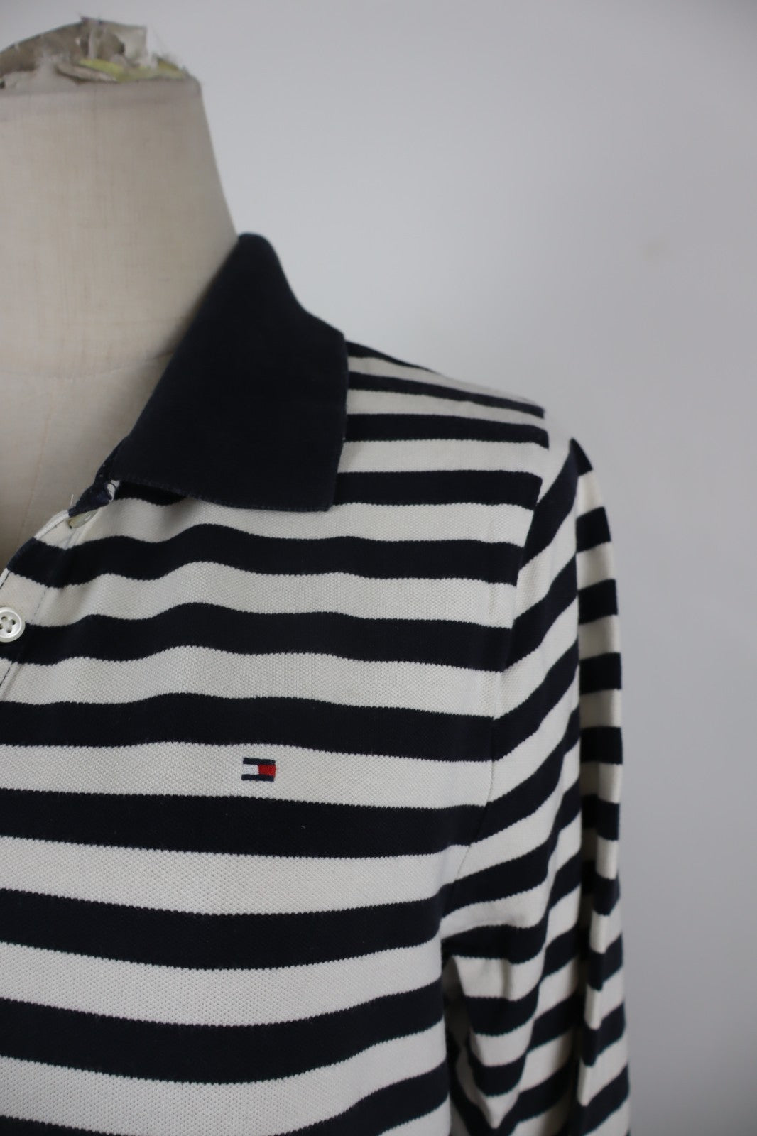 TOMMY HILFIGER MAGLIA POLO DONNA TG 2XL WOMAN CASUAL VINTAGE TOP T-SHIRT COTONE