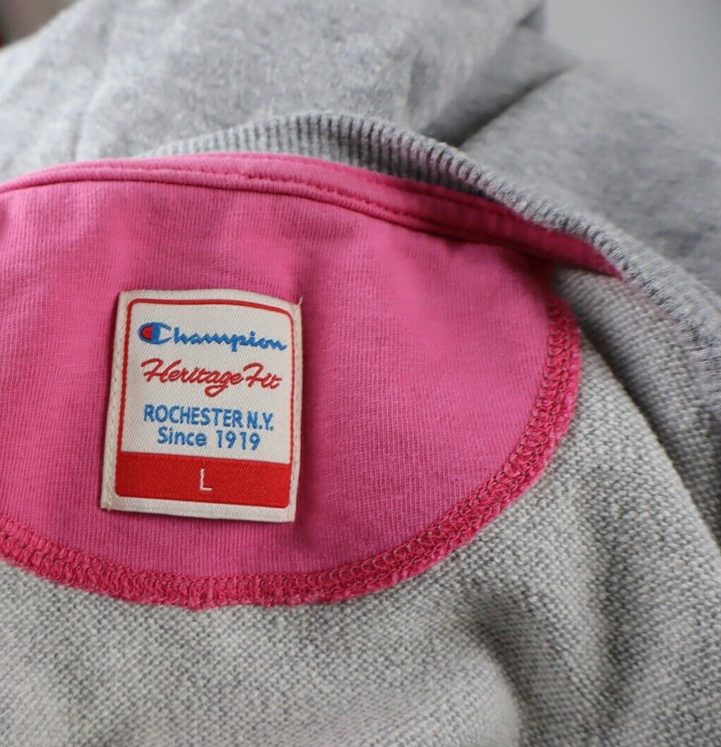 CHAMPION FELPA MAGLIA DONNA Tg L WOMAN CASUAL VINTAGE SPORT SWEATSHIRT