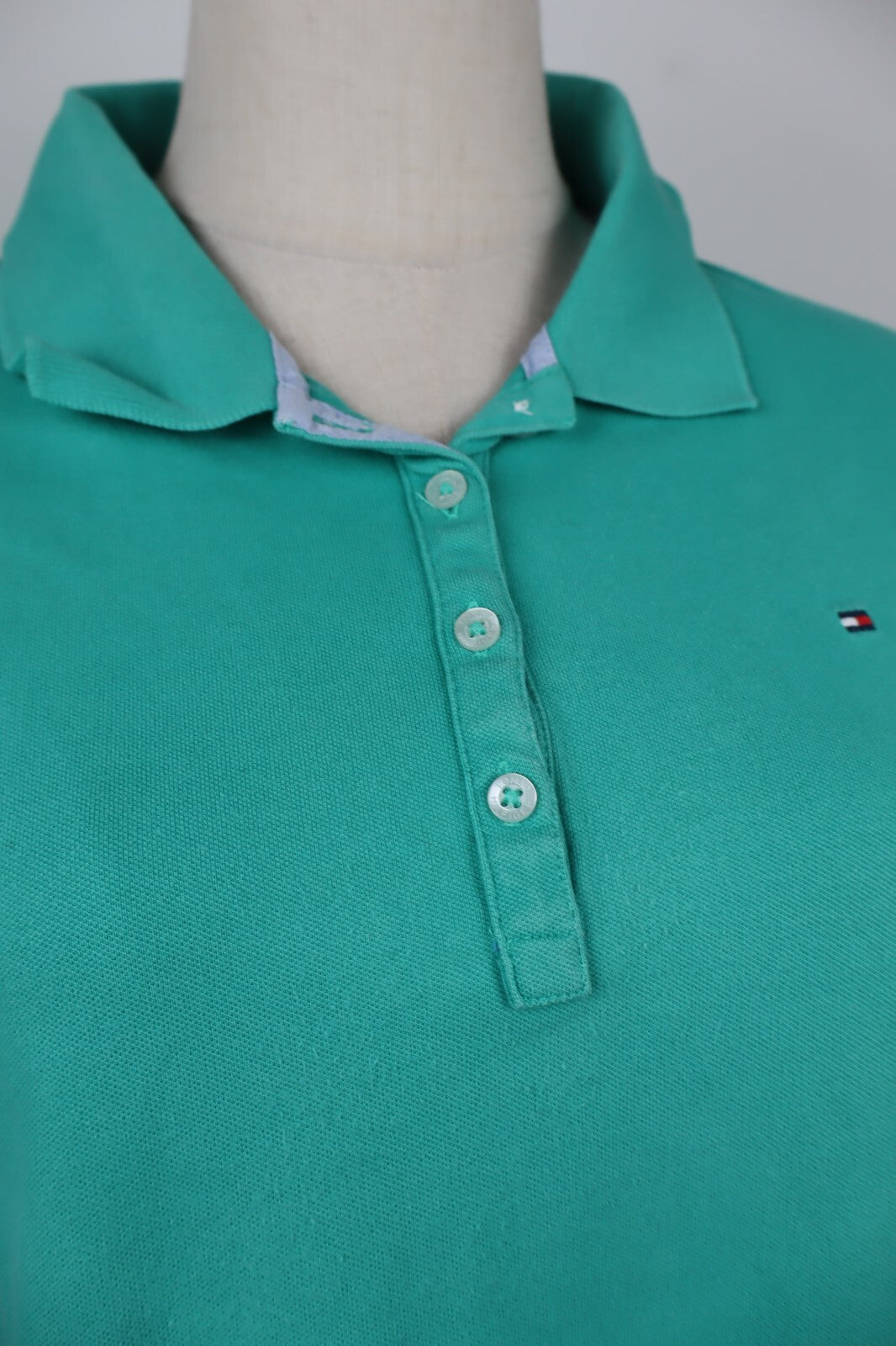 TOMMY HILFIGER POLO MAGLIA DONNA COTONE TG. L WOMAN SHIRT COTTON CASUAL VINTAGE