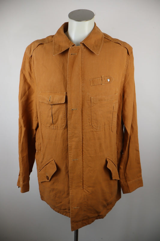 BUGATTI GIUBBINO UOMO TG 50 MAN VINTAGE CASUAL JACKET LINO FLAX