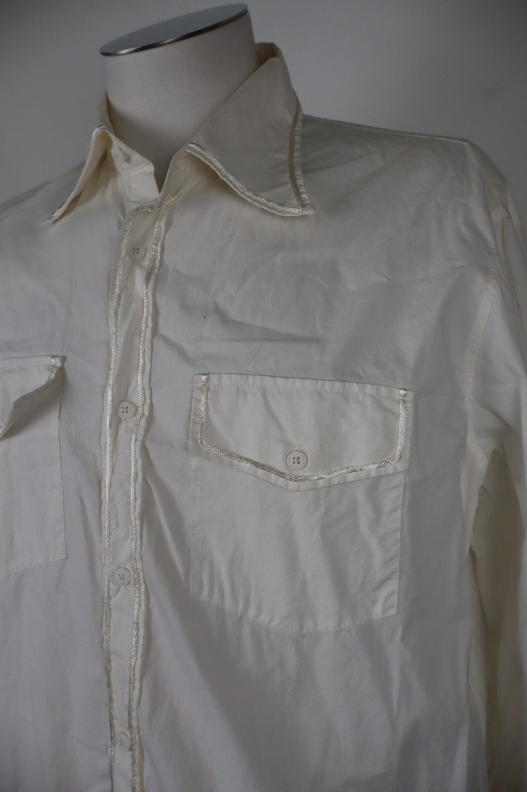 EMPORIO ARMANI  CAMICIA SHIRT UOMO MAN TG. XL CASUAL VINTAGE COTTON COTONE