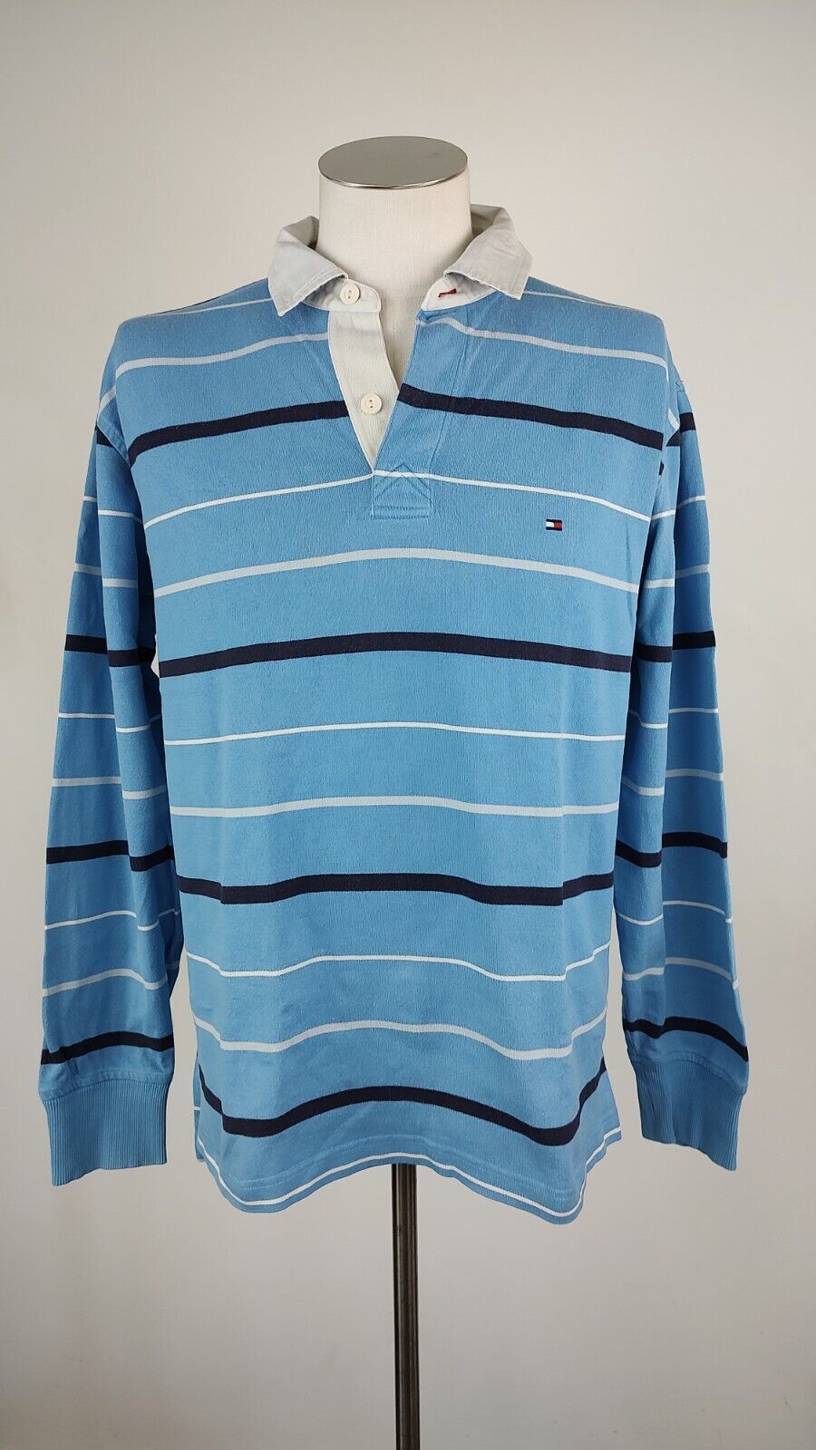 TOMMY HILFIGER MAGLIA UOMO TG L MAN POLO T-SHIRT CASUAL VINTAGE