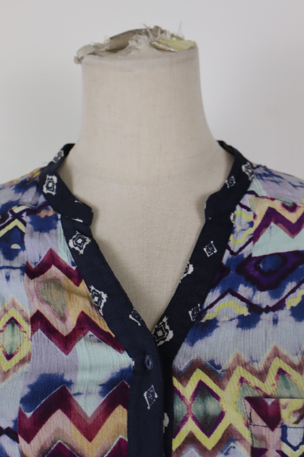 DESIGUAL CAMICIA DONNA TG. XL WOMAN SHIRT CASUAL VINTAGE VISCOSA