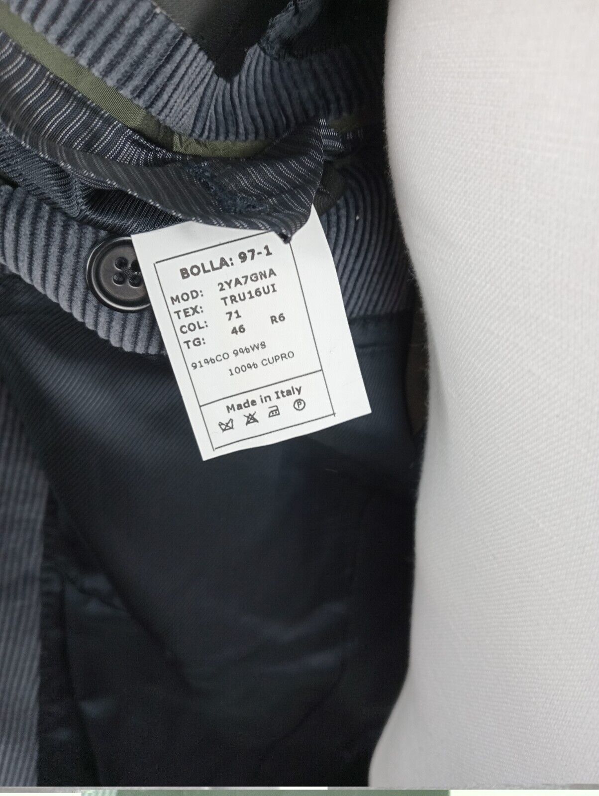 ZEGNA PER HILTON BLAZER GIACCA LANA COTONE UOMO Tg 46 MAN JACKET VINTAGE CASUAL